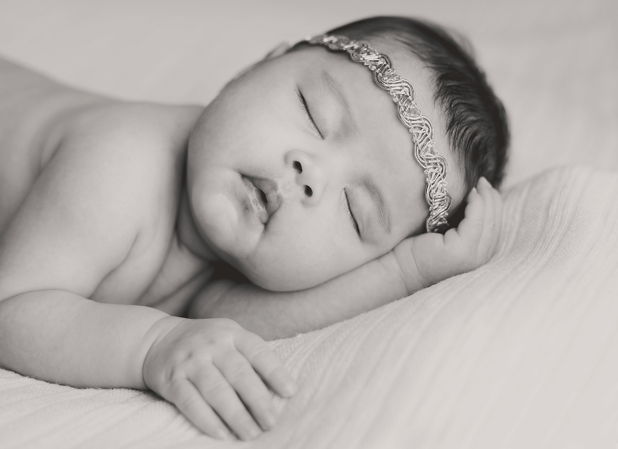 Newborn girl sleeping nashville tennessee