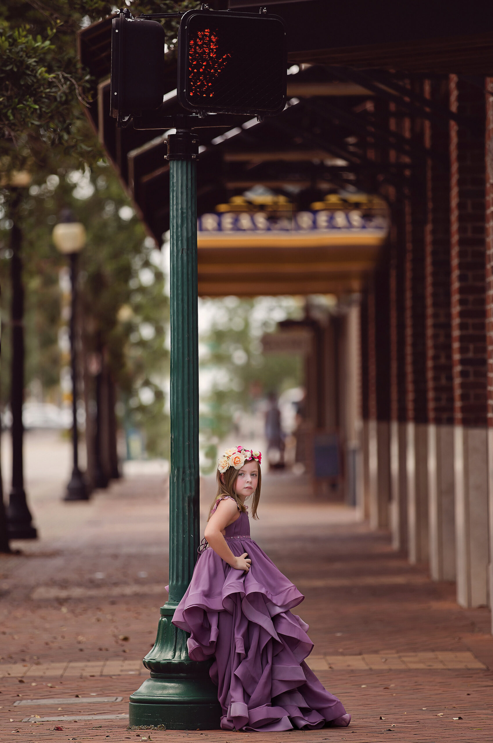 Girl wearing purple gown Nashville Tennessee